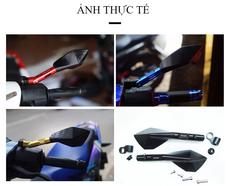 [HCM]Gương chiếu hậu xe máy 5 cạnh nhiều màu