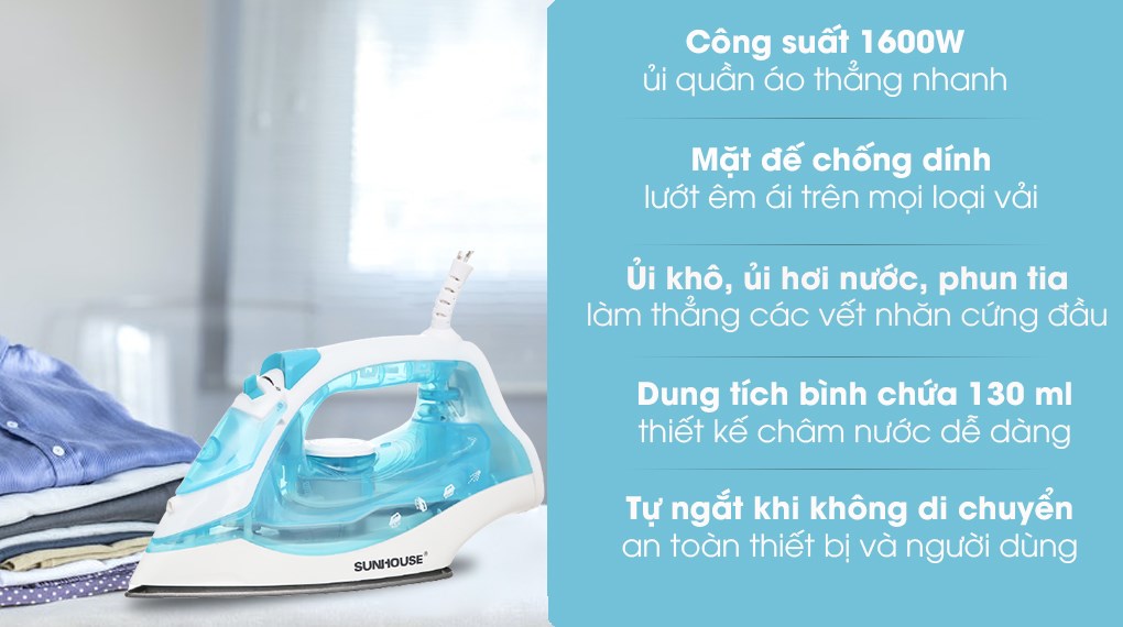 Bàn ủi hơi nước Sunhouse SHD2065