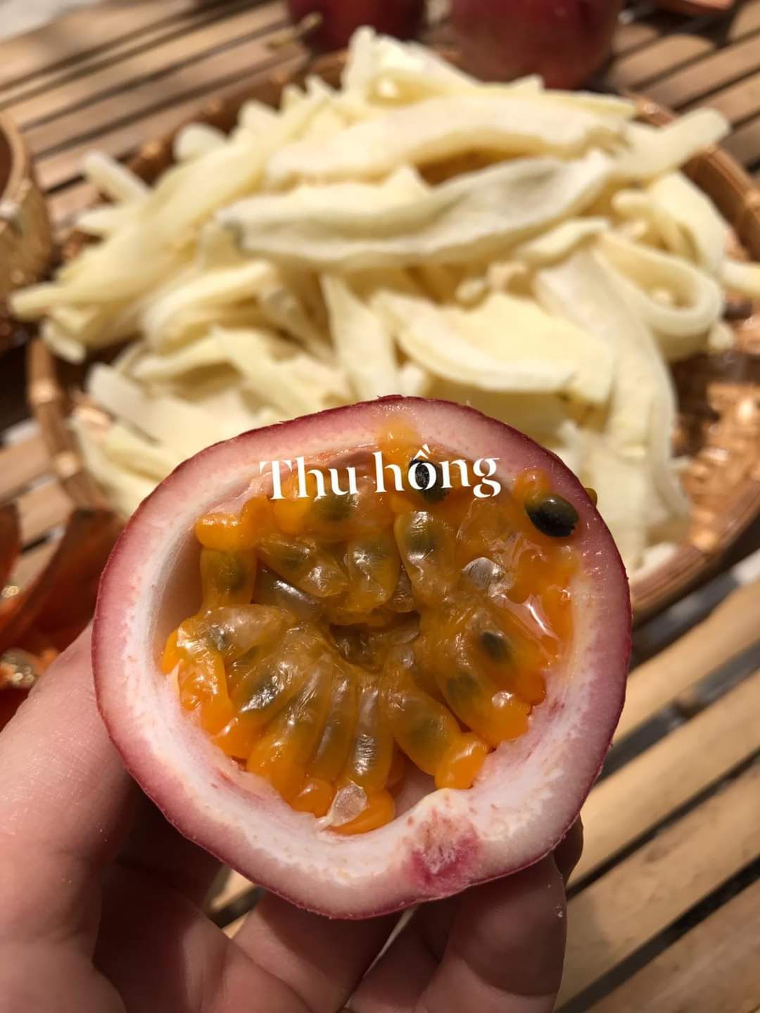 Mứt dừa non sợi vị chanh dây 500g