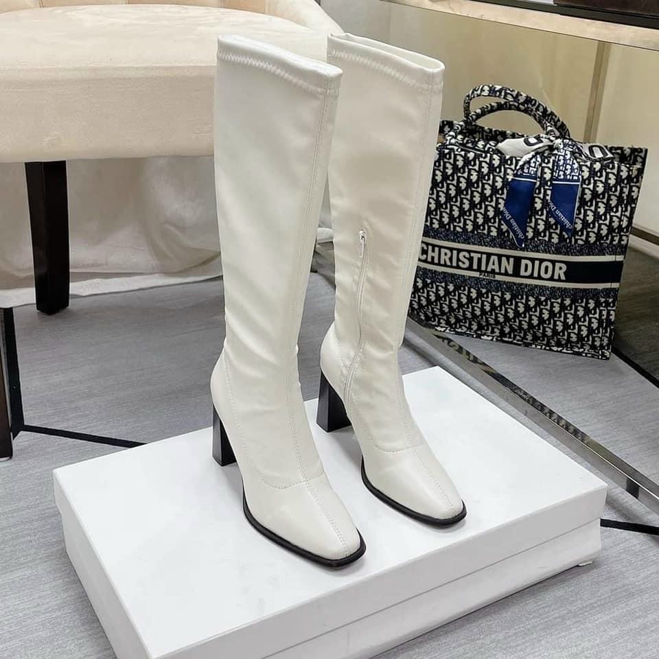 Boots đùi đế đen thời trang nữ mới
