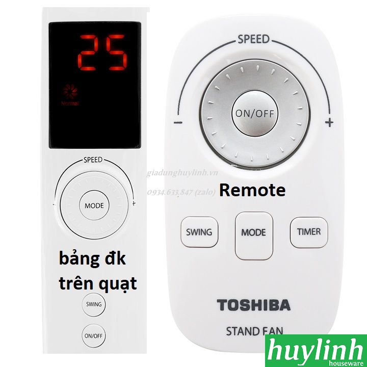 [HCM]Quạt đứng Toshiba F-LSD30(W)VN (LSD30) có remote