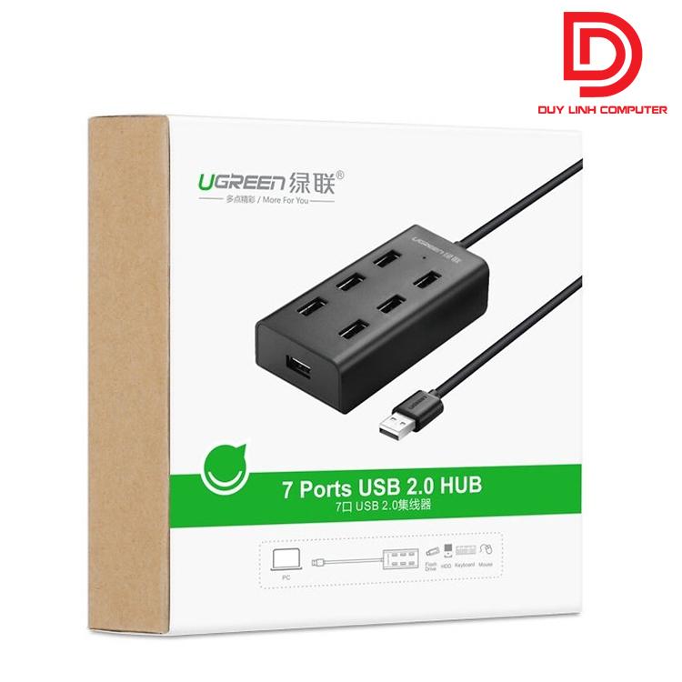 Bộ chia USB 2.0 7 cổng Ugreen 30374 chính hãng
