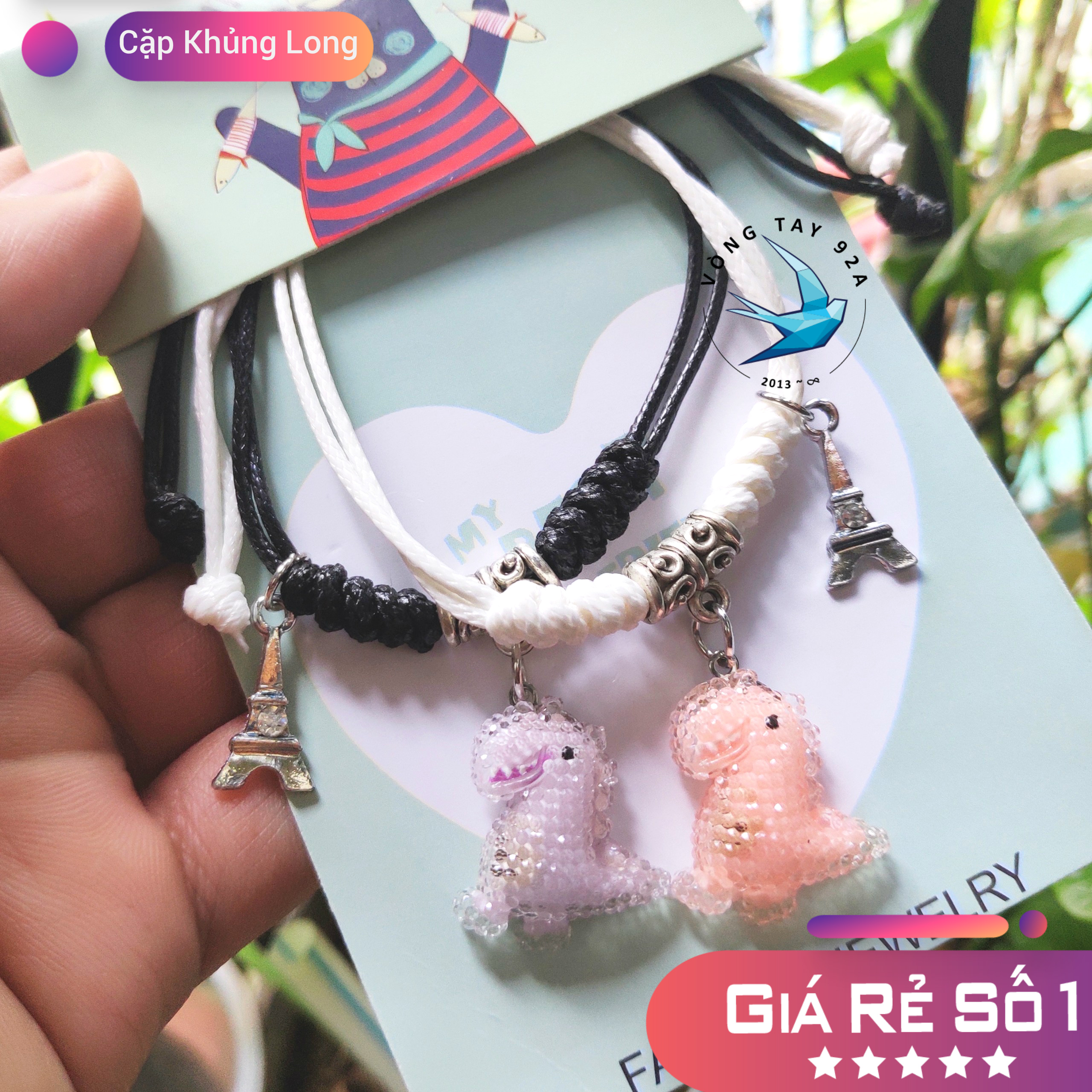 [HCM]Vòng Đeo Tay Cặp Đôi Khủng Long GIÁ RẺ