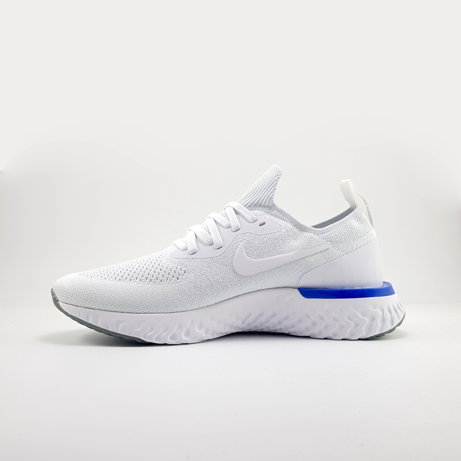 Giày Sneaker Epic React Flyknit White/blue - Giày Gym - Giày chạy bộ - Giày thể thao