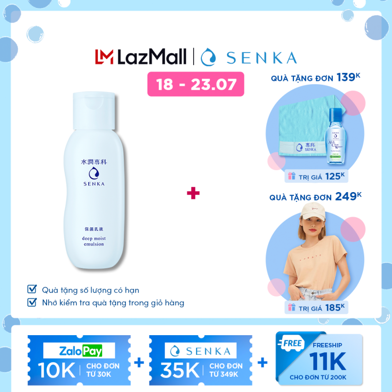 Sữa Dưỡng Cấp Ẩm Chuyên Sâu Senka Deep Moist Emulsion 150ML giá rẻ