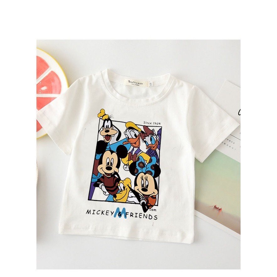 Áo thun bé trai, áo thun bé gái mẫu chuột micky | size từ 5-55kg
