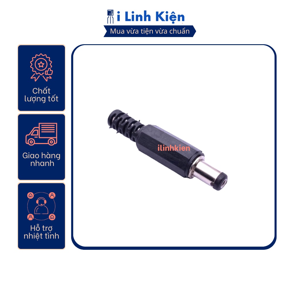Jack nguồn DC đực 3.5x1.3mm loại tốt