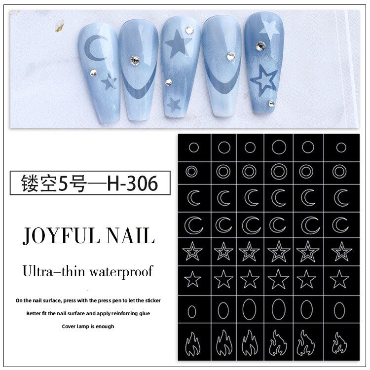 Sticker nail dặm ombre