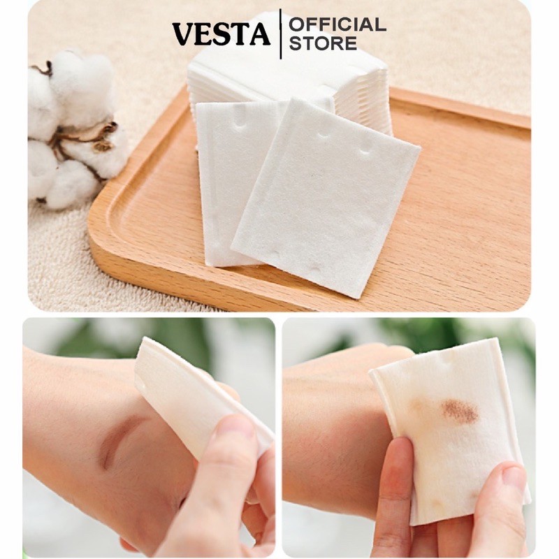 Bông tẩy trang con mèo 3 lớp Cotton Pads túi 222 miếng