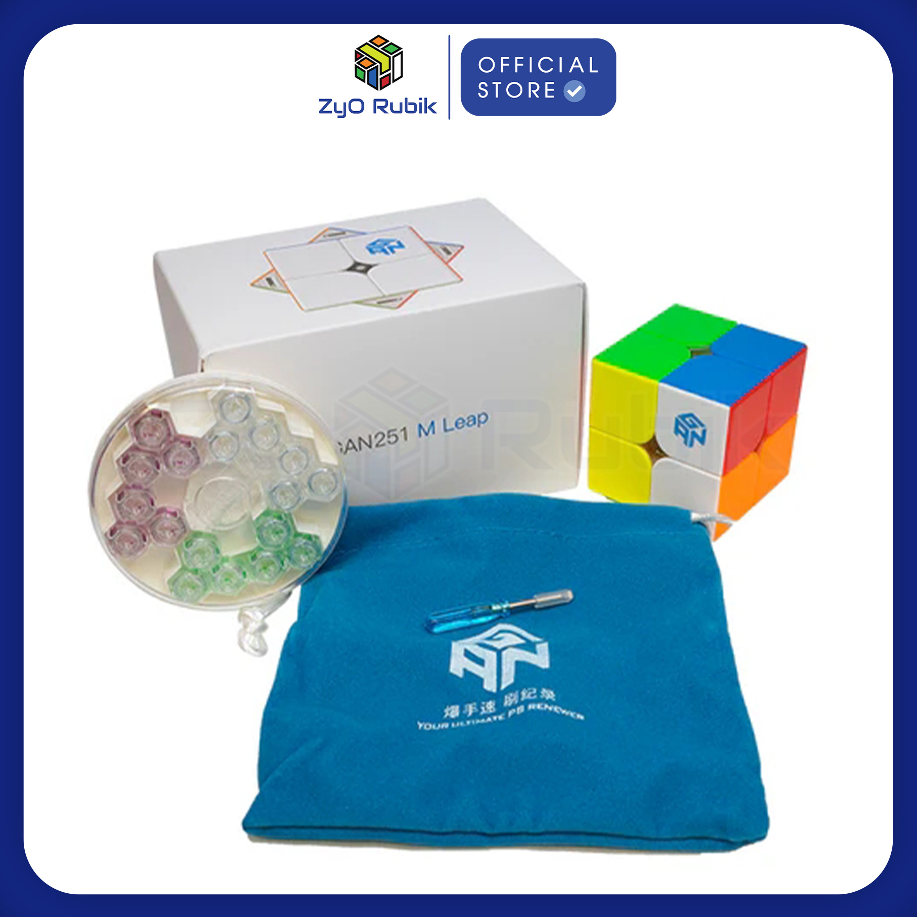 2x2 gan 251 m PRO premium magnets cube-gan 2x2 251 m pro flagship series magnet cube-zyo Rubik's