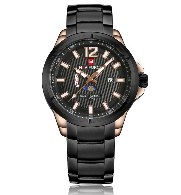 [HCM]Đồng hồ nam dây thép phiên bản quốc tế Naviforce 9084 (fullbox)
