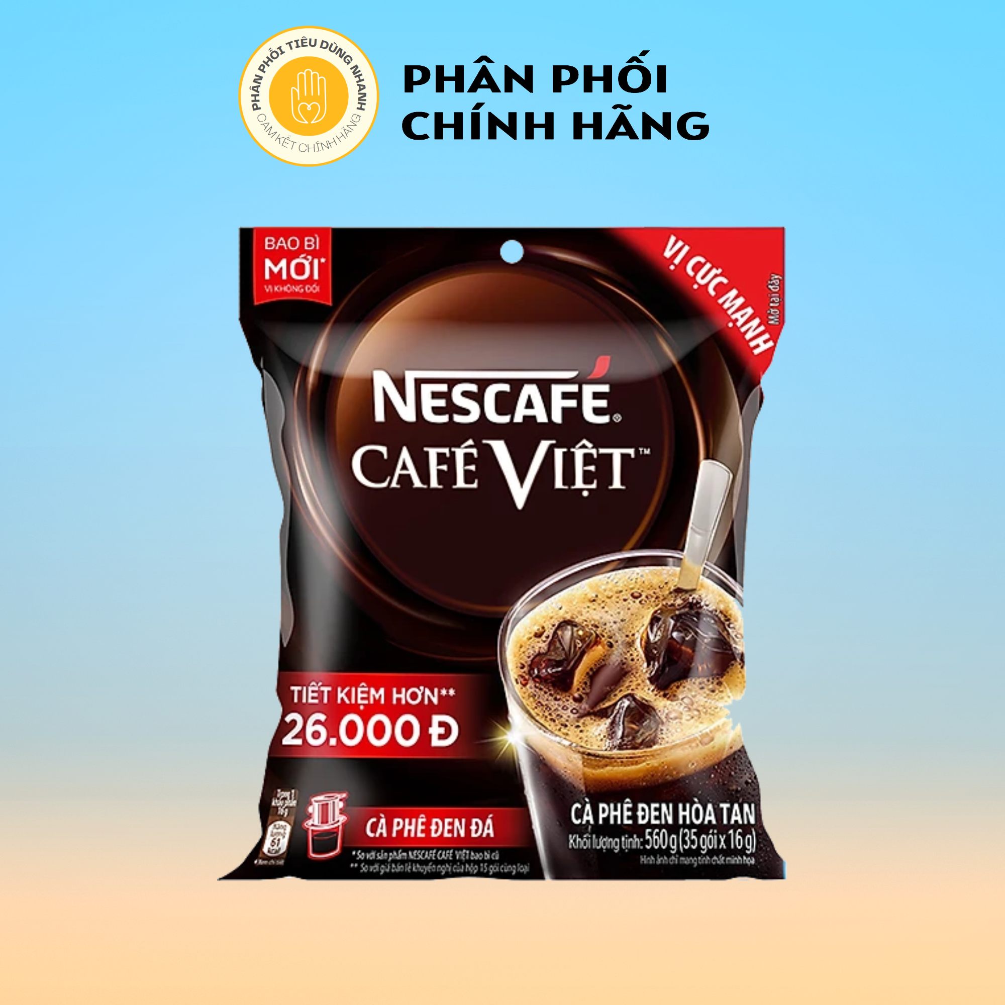 Bịch 35 Gói Cà Phê Đen Hòa Tan Nestcafe Cà Phê Việt 16g