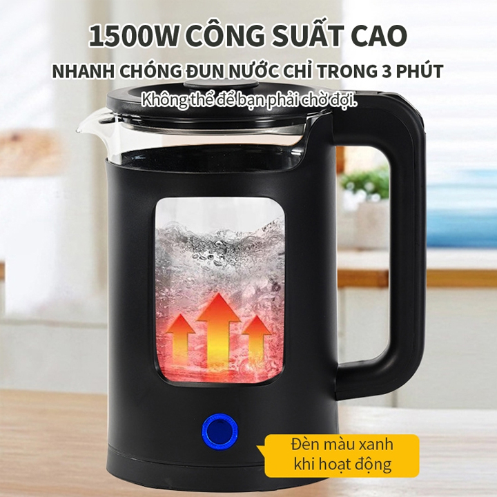 Ấm siêu tốc công suất 1500W, 2.3L, 2L Ấm đun nước, bình siêu tốc, bình đun nước DSH\ Lock&Lock 1.8L EJK418SLV