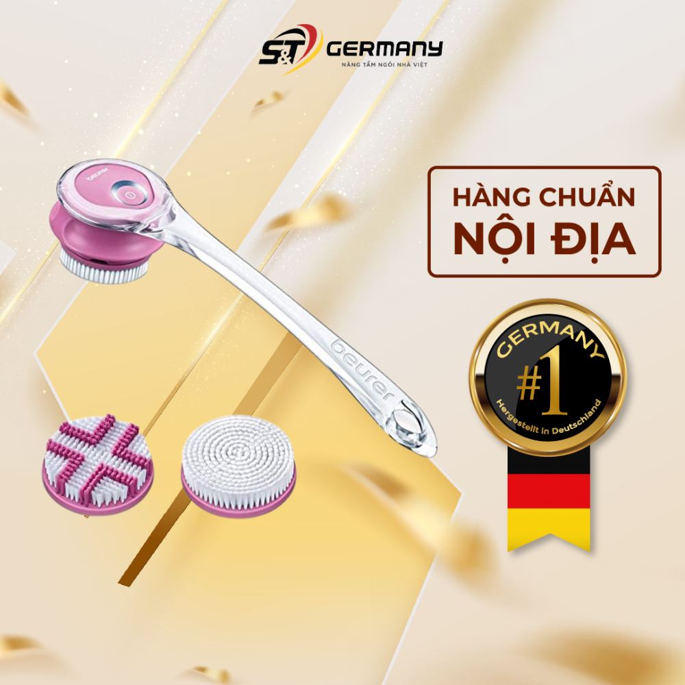 Máy tắm beurer fc55 body brush nội địa đức cao cấp giúp tẩy tế bào chết, gậy tắm kì lưng tiện lợi germanysnt 350022