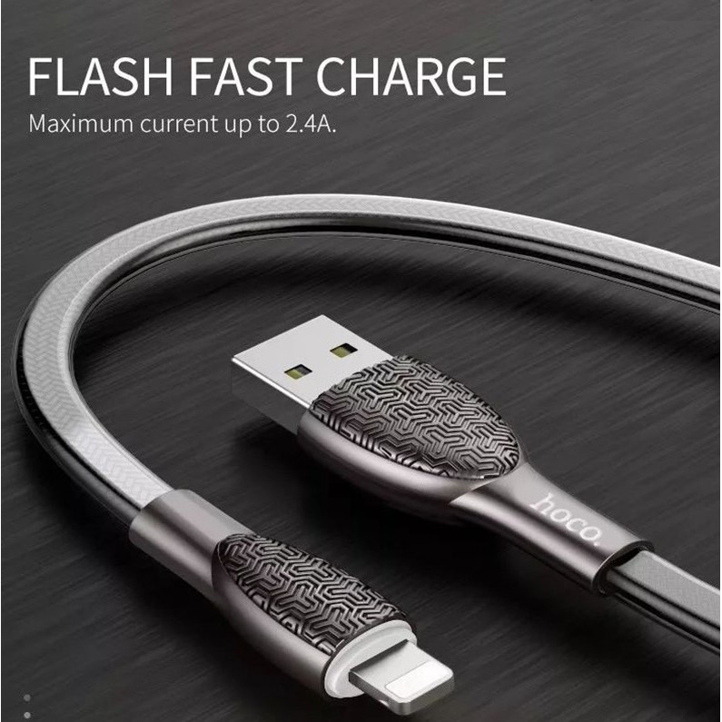 Cáp sạc iPhone / iPad HOCO U52 USB to Lightning 2.4A dài 1.2M
