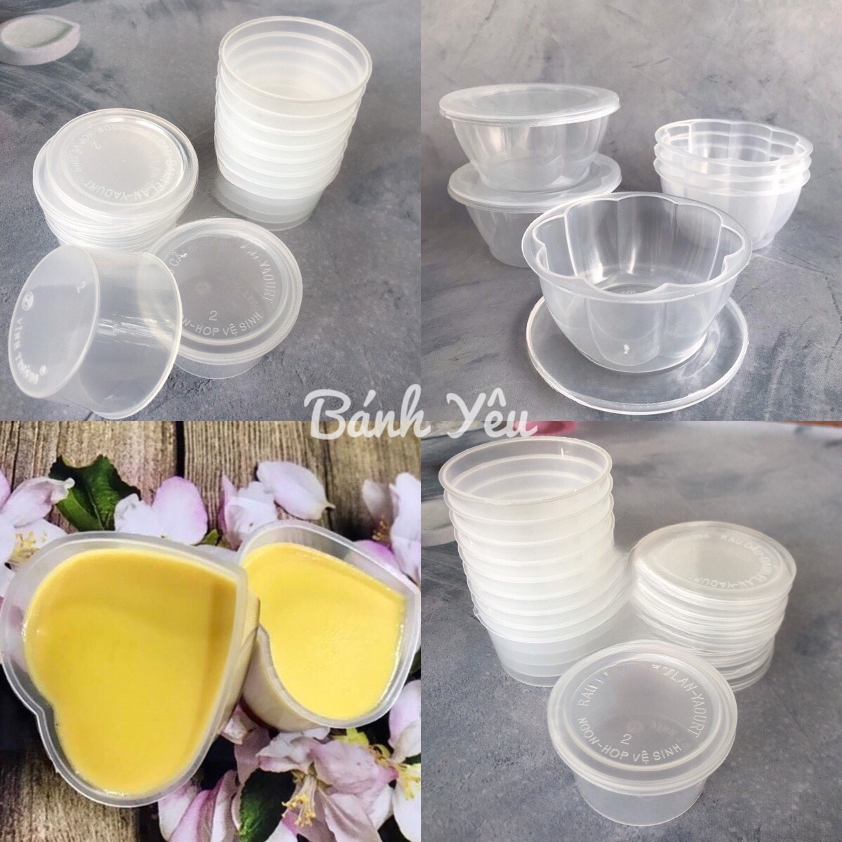 Hộp bánh Flan kèm nắp