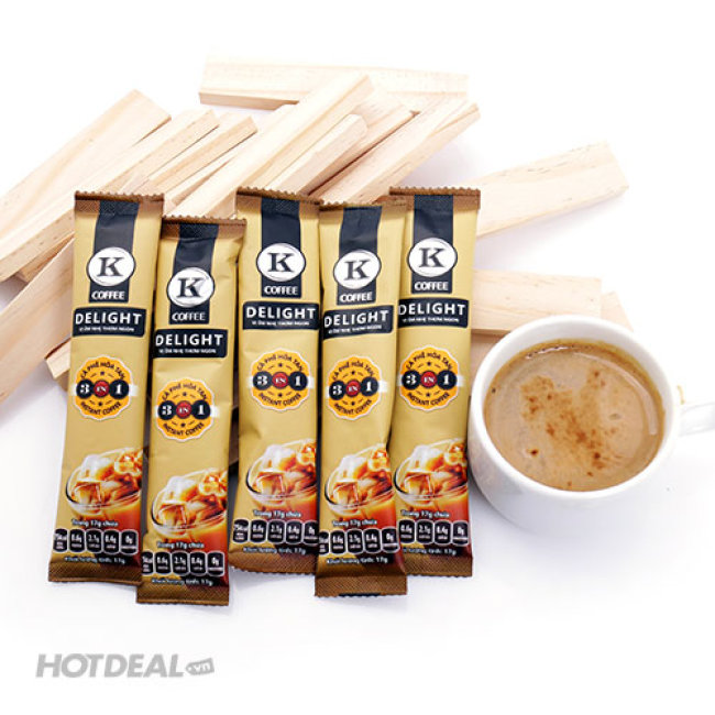 Cà Phê Hòa Tan K Coffee Delight 3in1 (255g/hộp)