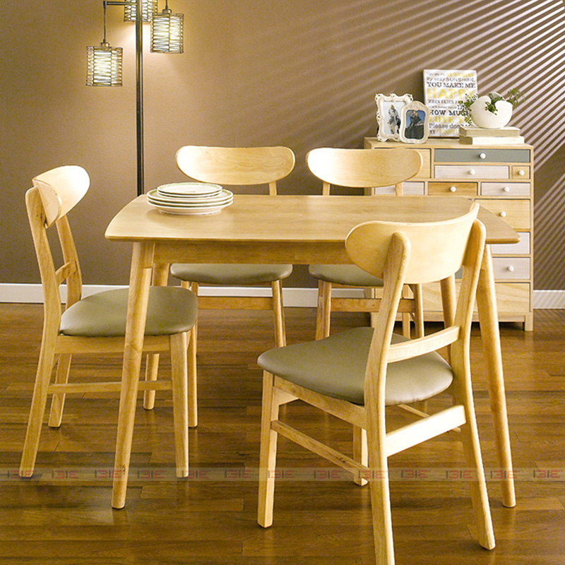 [Freeship][Trả góp 0%] Bộ bàn ghế phòng ăn 4 - 6 - 8 chỗ mặt gỗ IBIE Cacao nhiều màu chọn, chất liệu gỗ cao su, phong cách hiện đại, hàng loại 1 sơn PU 3 lớp chuẩn xuất khẩu Nhật/Hàn