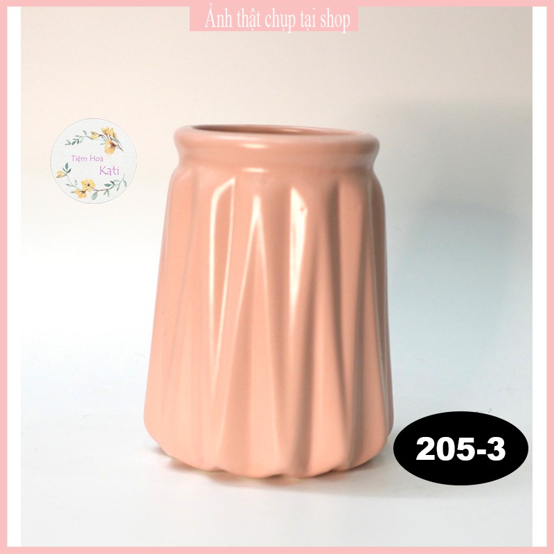 BÌNH GỐM - lọ hoa - gốm trang trí - decor - gốm sứ bát tràng- [205]