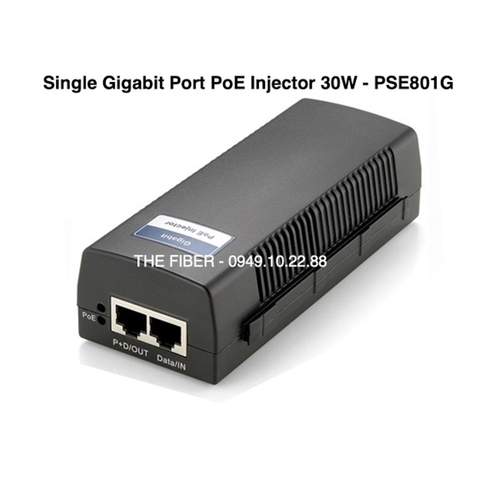 Bộ nguồn PoE 48V-56V 30W 2 Port Gigabit KMETech PSE801G Injector