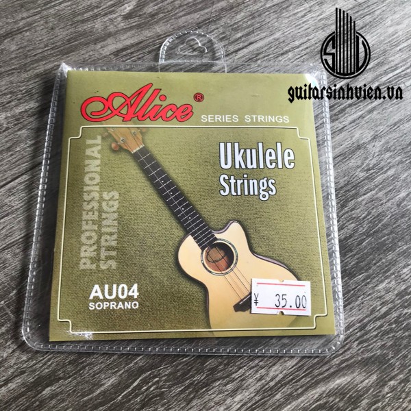 Dây đàn ukulele Alice AU40 - 1 bộ 4 dây trong suốt - Tặng 1 pick Alice - Dây trong suốt tạo độ mềm không gây đau tay