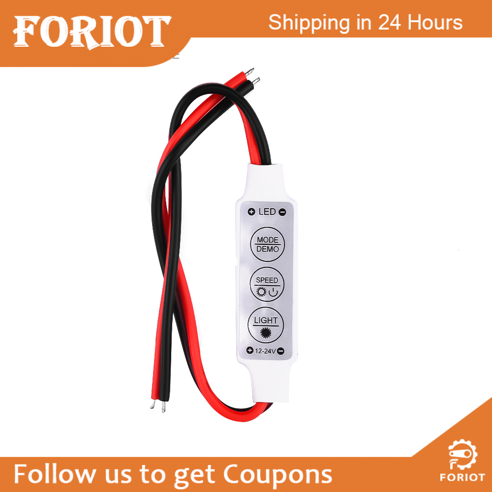 Foriot Mini 12V LED Lamp with Dimming Controller and On Off Switch 3528 5050