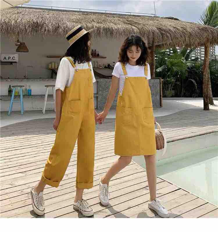 Quần yếm/Váy yếm dễ thương chất kaki siêu đẹp