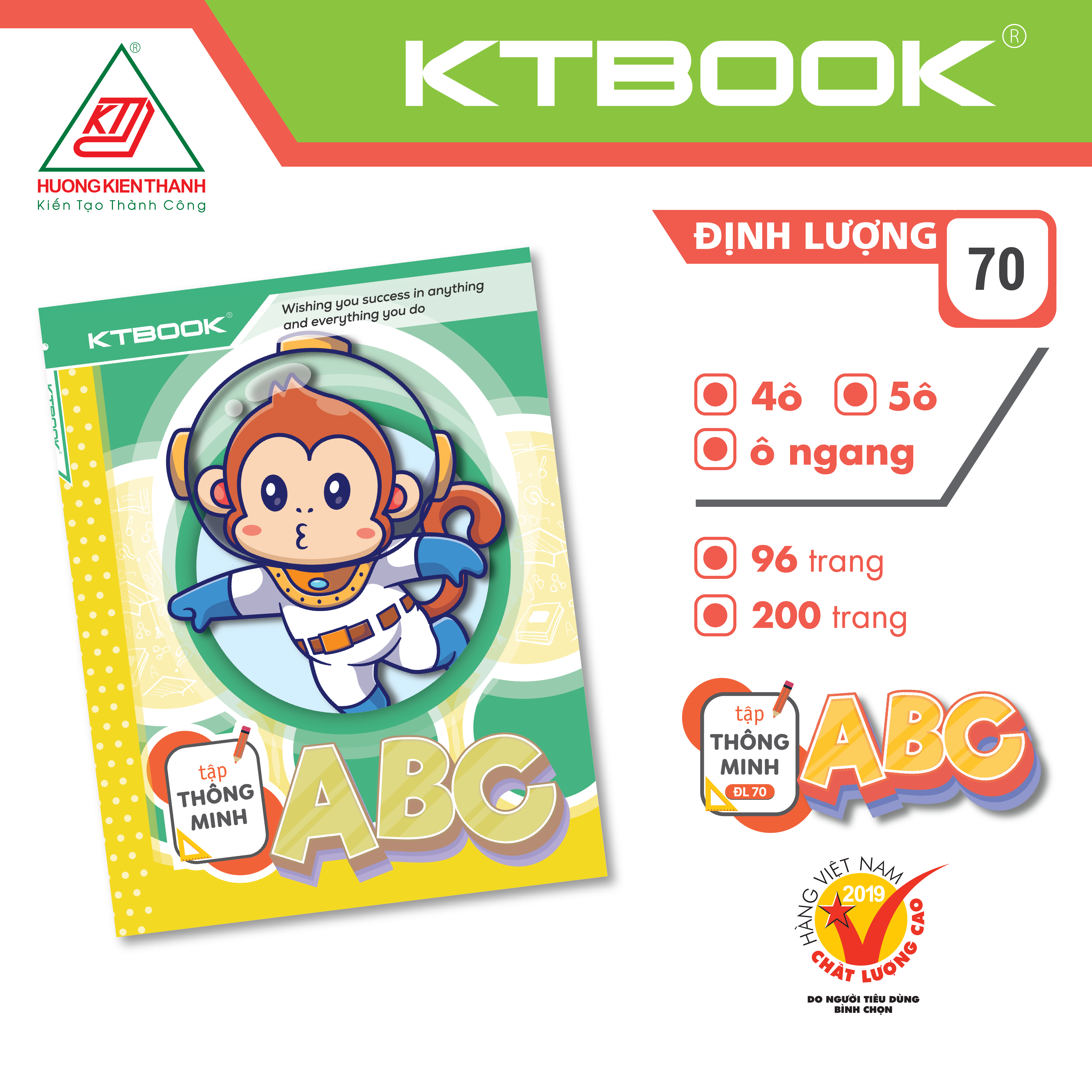 Gói 5 cuốn Tập Học Sinh Cao Cấp Giá rẻ Thông Minh giấy trắng tốt ĐL 70 - 200 trang