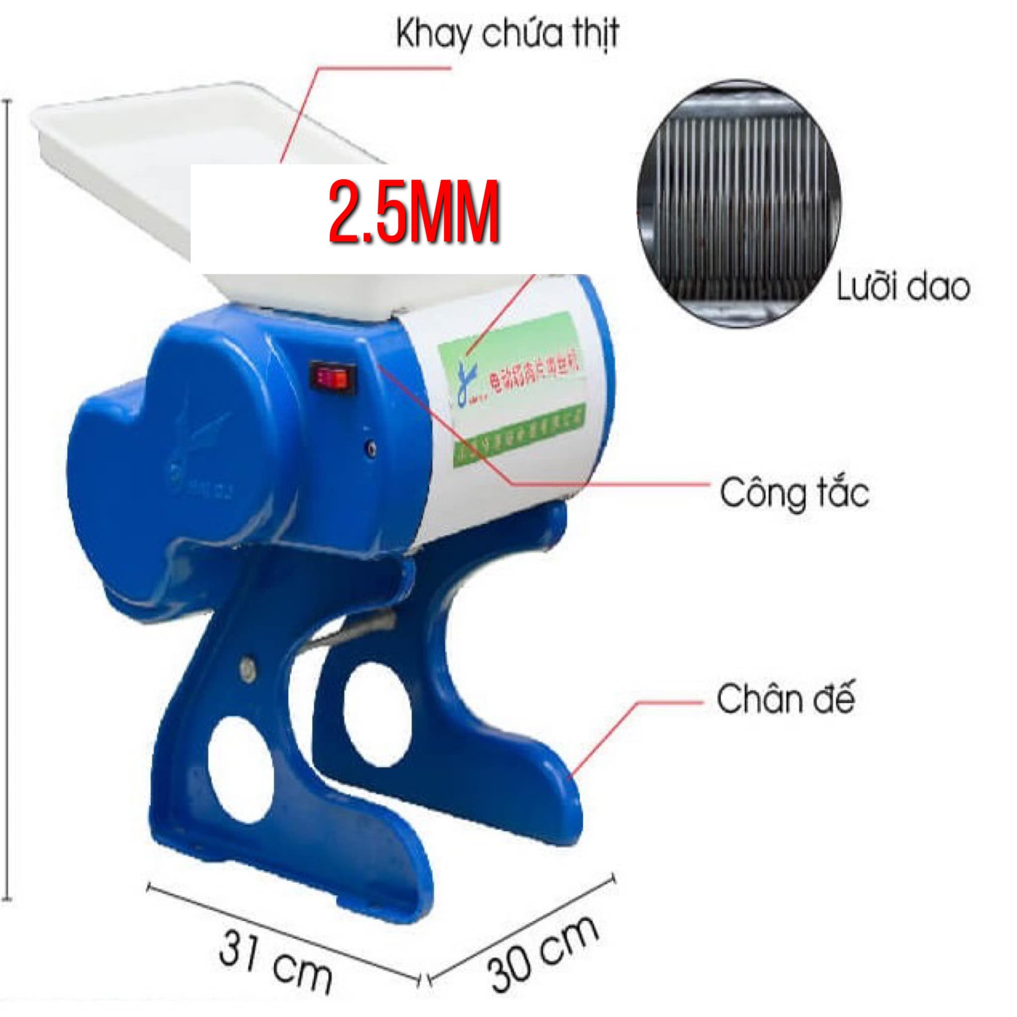 Máy Cắt Thịt Bò Tươi Sống RS-70D (2,0 mm)