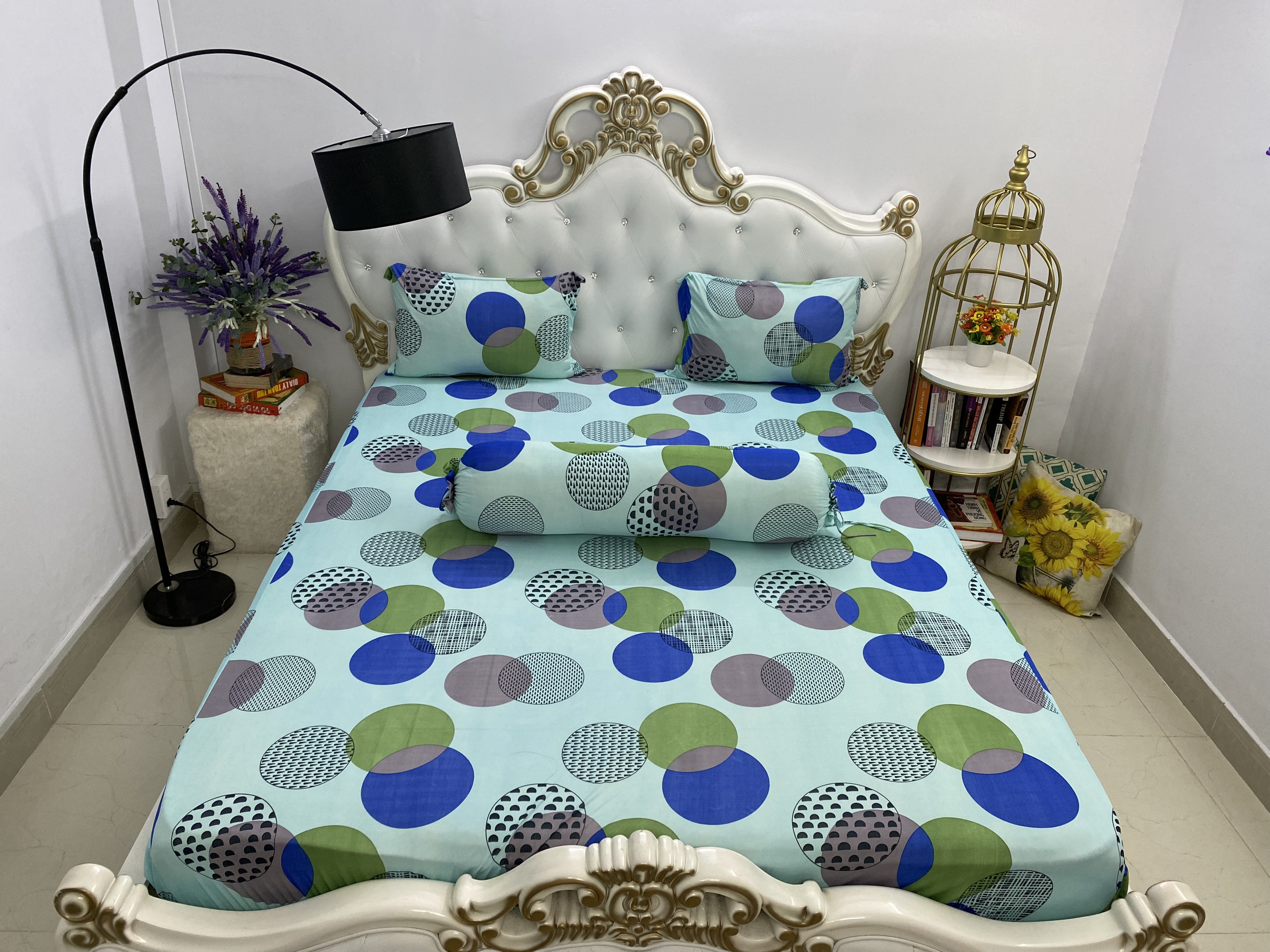 [HCM]Bộ drap thun Hàn Quốc mát lạnh {4 món}/ CÓ  bán ga lẻ
