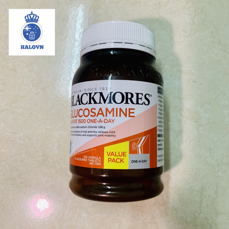 Blackmores Glucosamine Sulfate 1500mg One-A-Day 150 Tablets - Viên uống bổ sung Canxi hỗ trợ xương khớp Blackmore Úc - Haloco VN