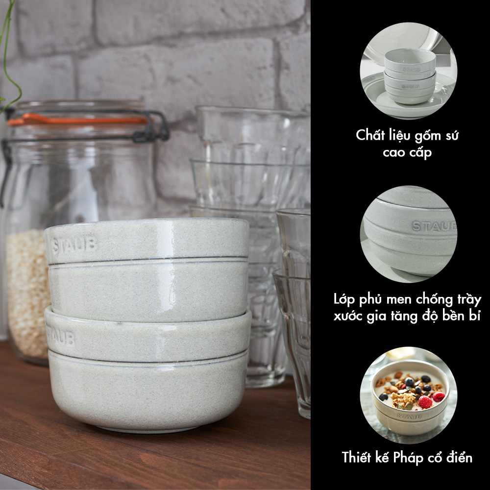 [ZWILLING] Chén sứ STAUB 12cm, màu white truffle