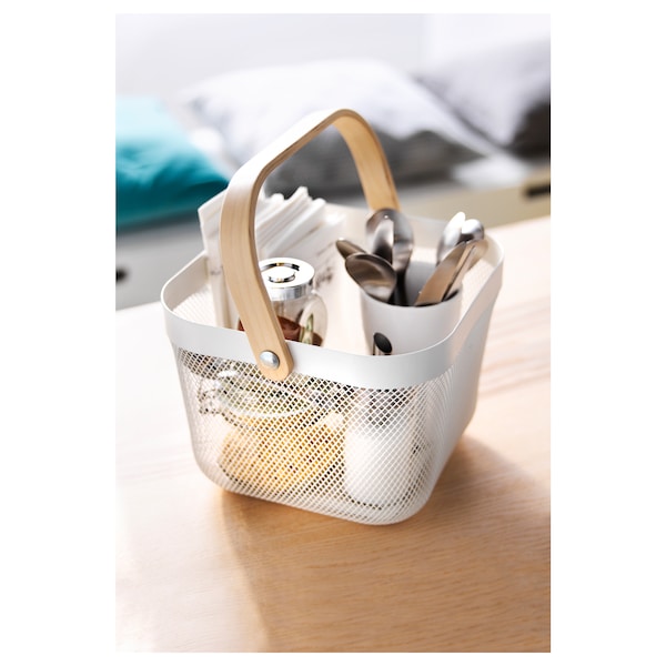 Giỏ đa năng 25x26x18cm Risatorp IKEA (trắng, hồng, đỏ, olive)