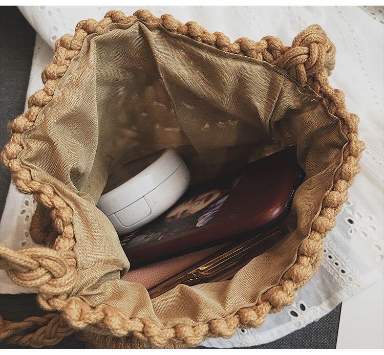 Túi bucket đan dây handmade