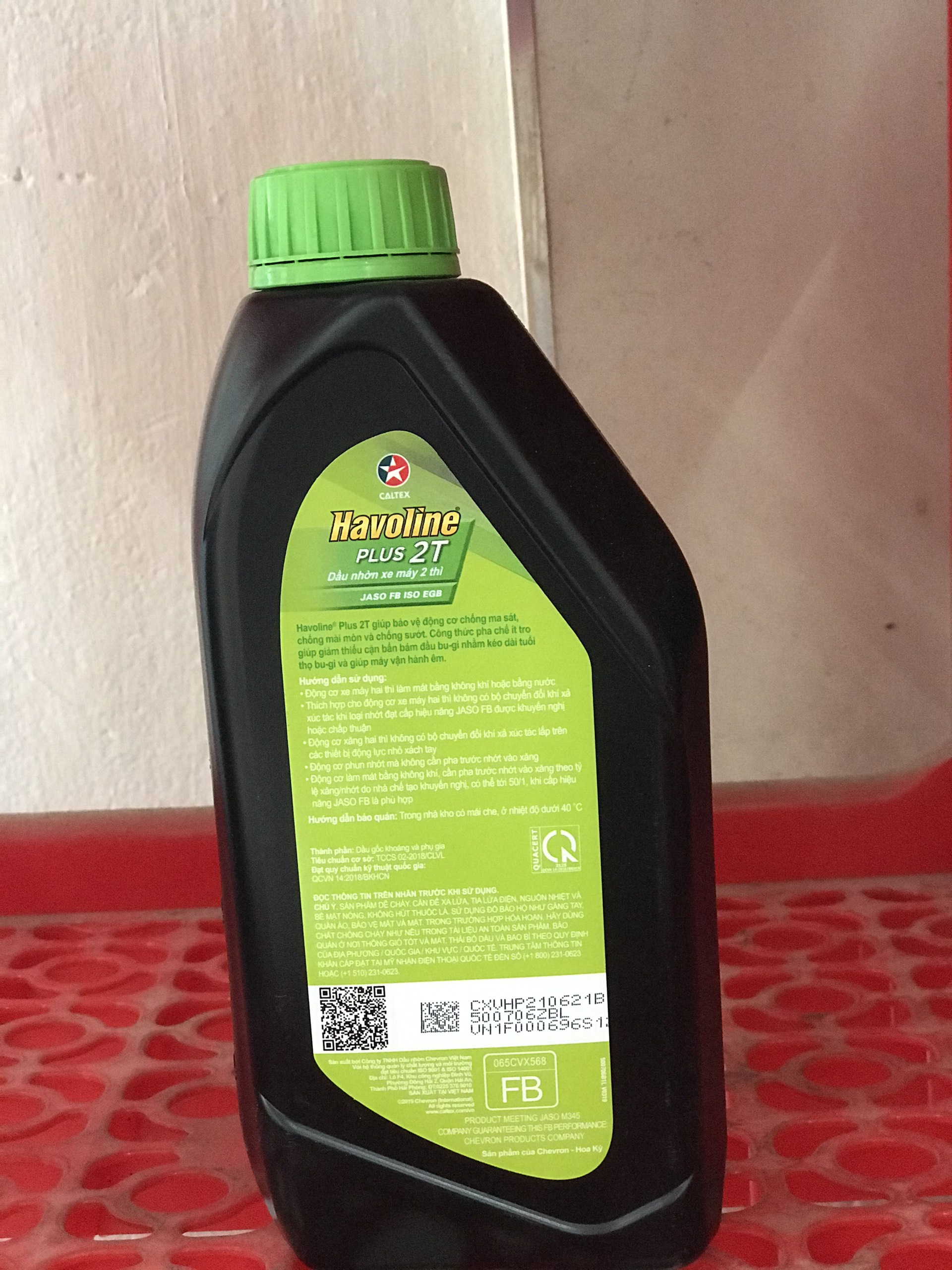 NHỚT XE MÁY HAI THÌ Havoline Caltex  Plus 2T/ 1L