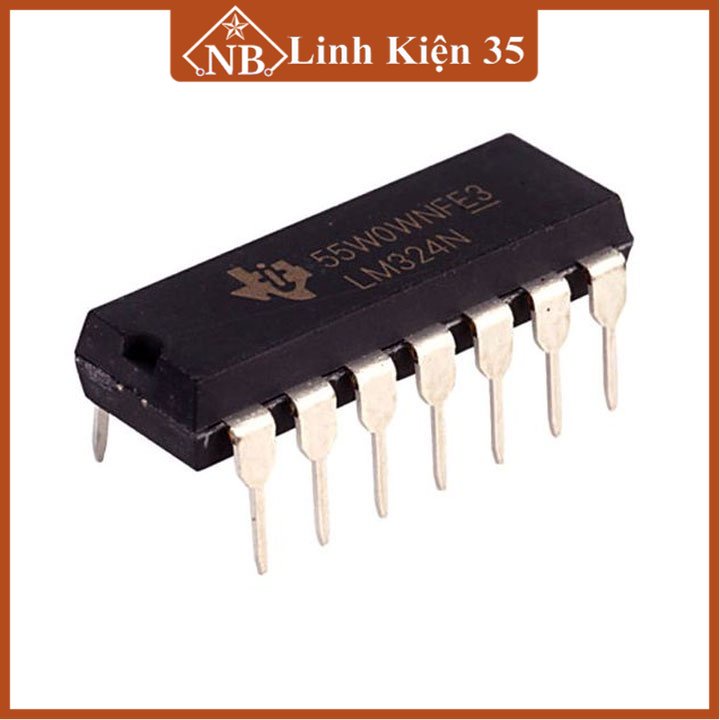 IC chức năng LM324 chân cắm DIP-14 (1 chiếc)