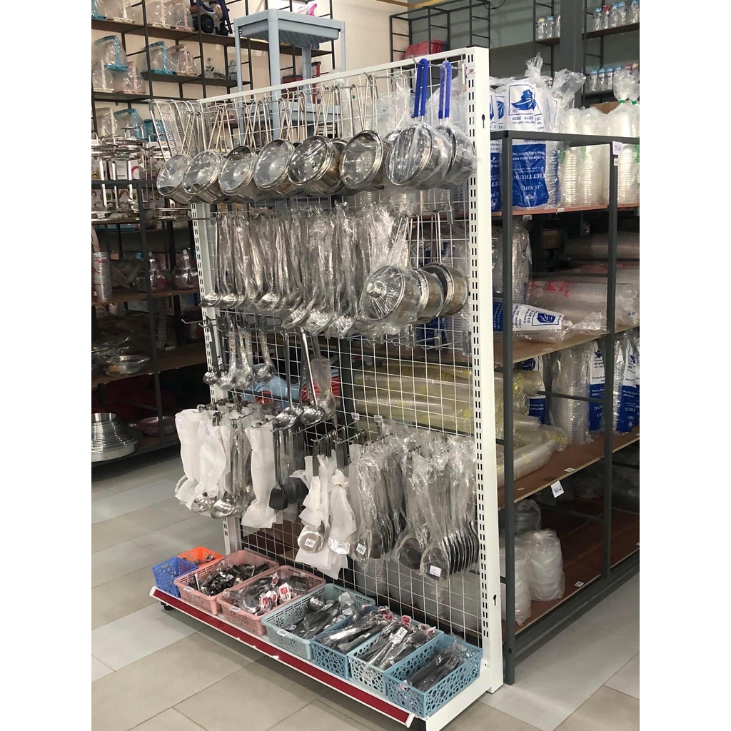 Kệ Lưới Móc Treo đồ, (Tặng kèm 30móc treo 15cm), Kệ Dài 1m2 x 1m5