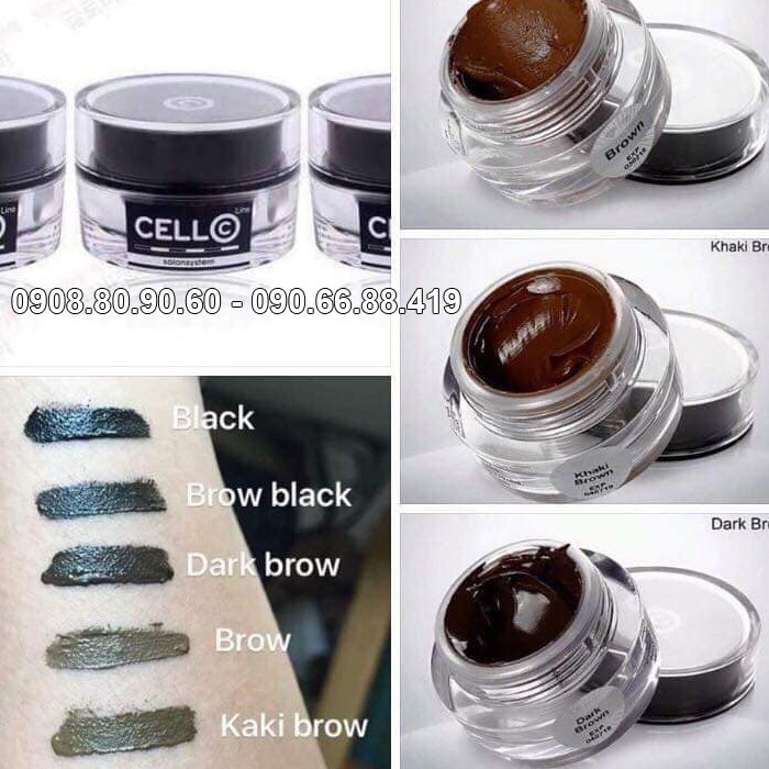 [HCM]Mực khắc cao cấp CELLO lông mày 10ml của Hàn Quốc (Sáp khắc siêu đậm đặc)