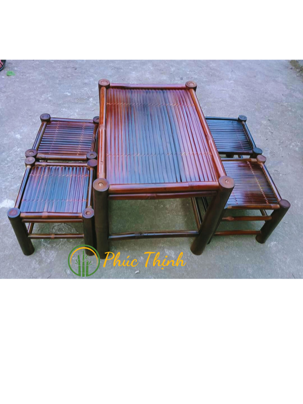 Bàn ghế tre tự nhiên