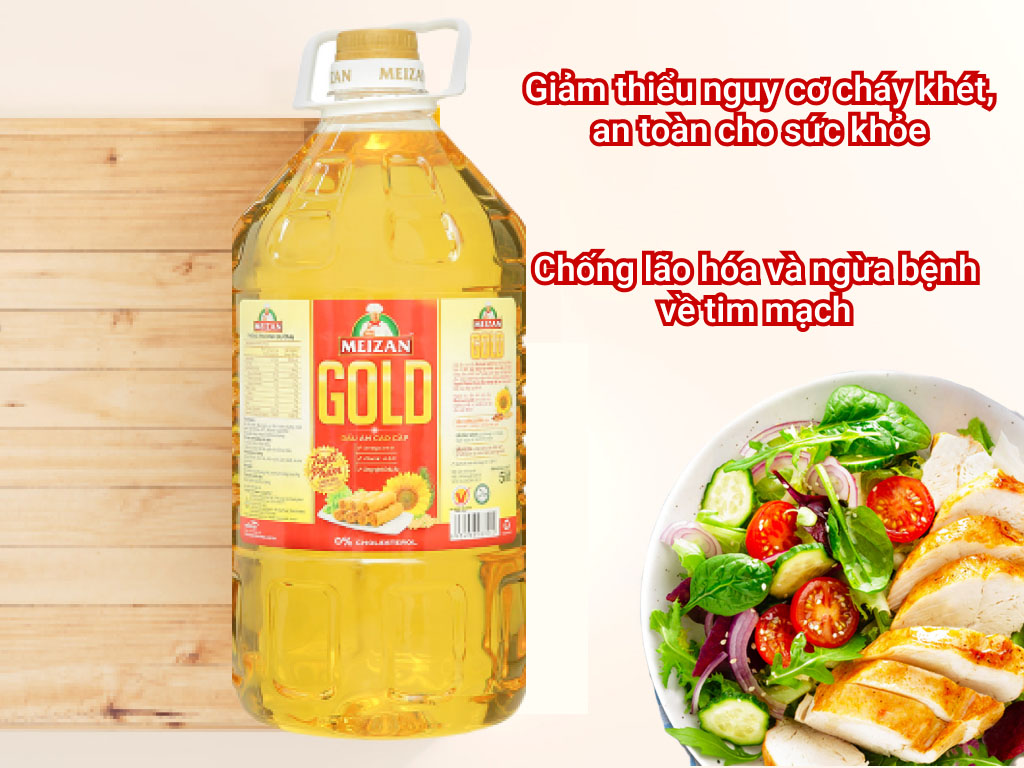 Dầu ăn cao cấp Meizan Gold can 5 lít