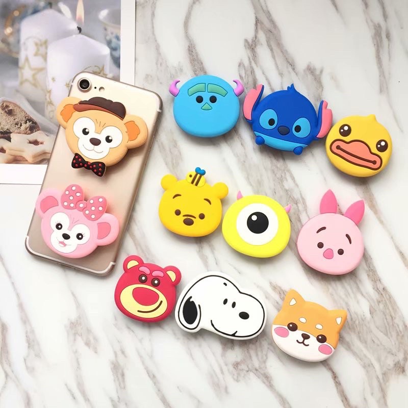Giá Đỡ Popsocket Silicon Hình Thú Dễ Thương Tiện Lợi