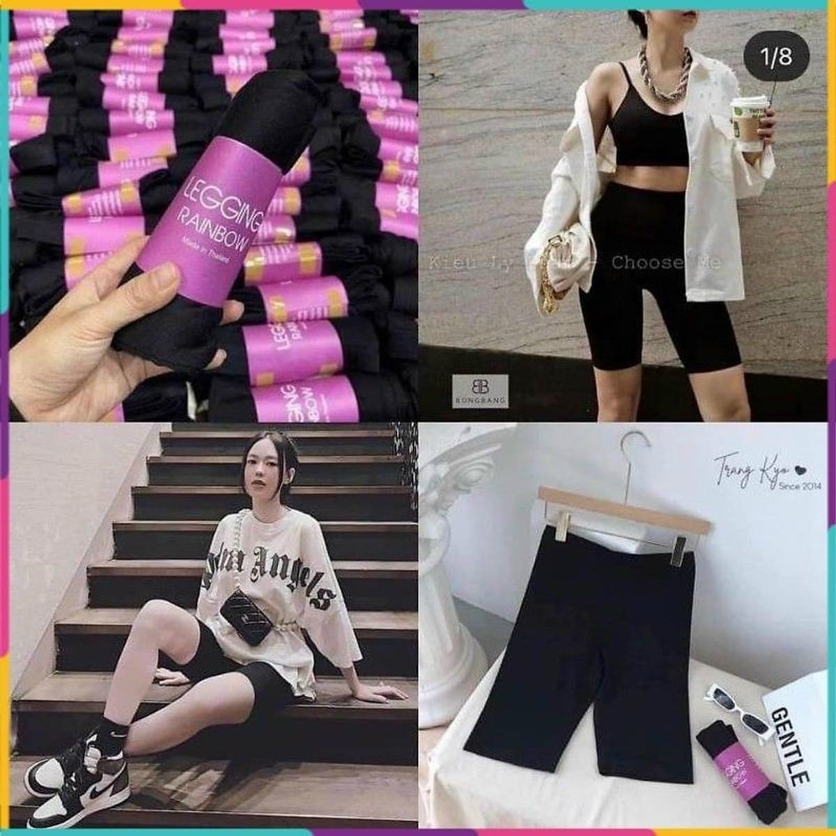 Quần legging nữ lửng nhiều màu