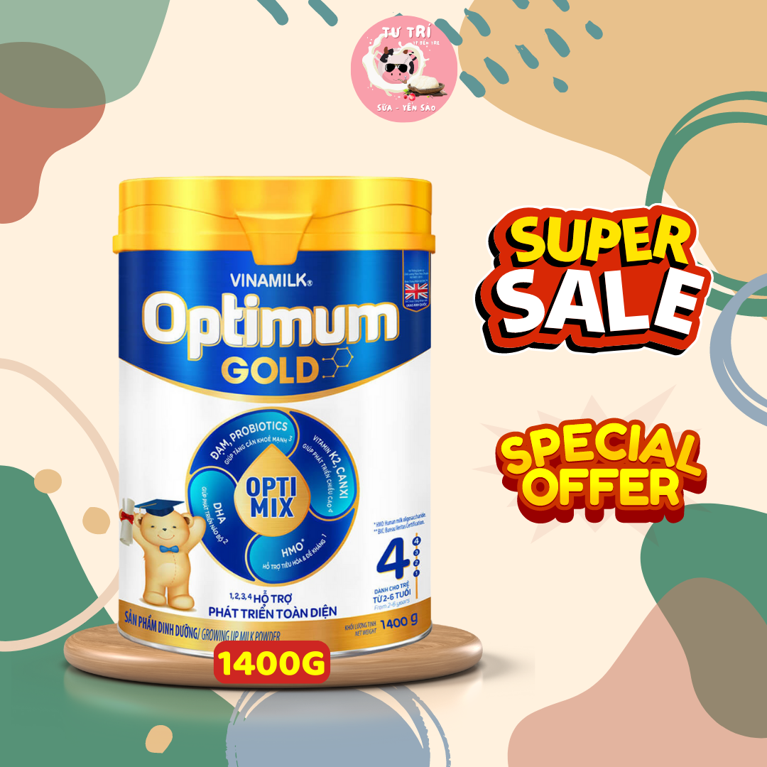 Sữa bột Optimum Gold 4 1400g dành cho bé từ ( 2 - 6 tuổi )