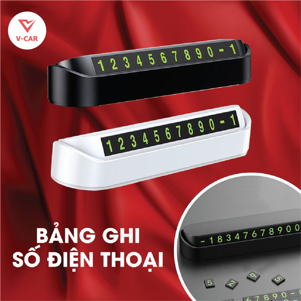 Bảng ghi số điện thoại phản quang ô tô