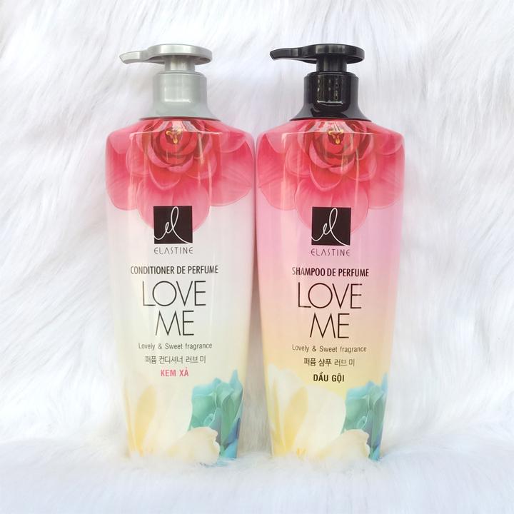 Dầu Gội  Elastine Love Me 600g + Dầu Xả Elastine Love Me 600g