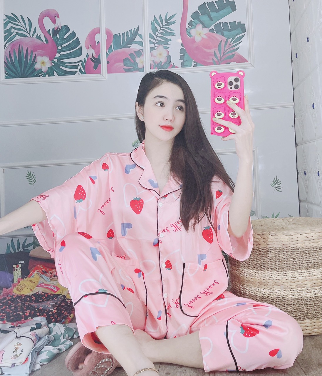 [KÈM ẢNH VIDEO THẬT] Đồ Bộ Pijama - Bộ lụa đùi LATIN cao cấp