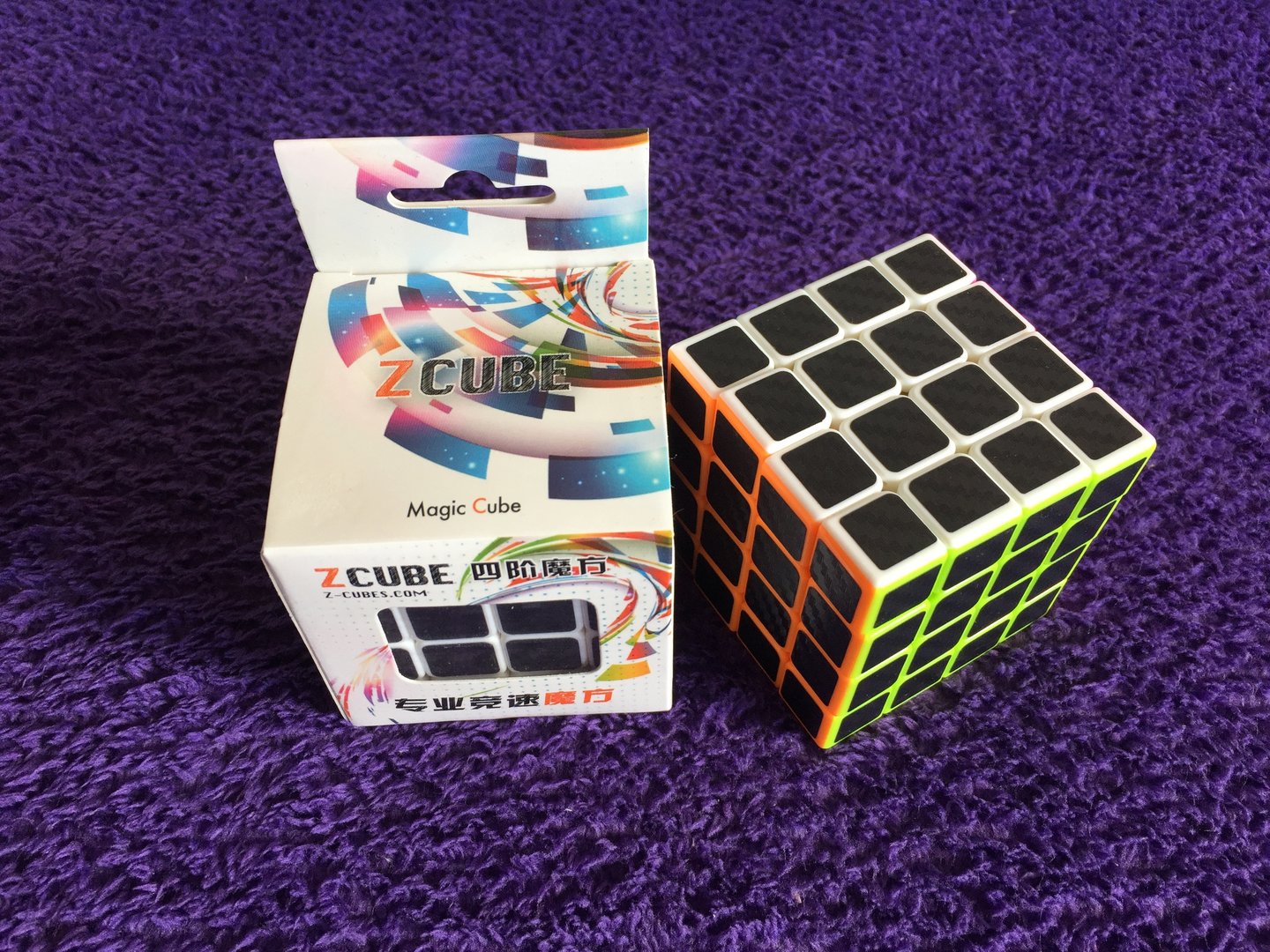 Rubik Zcube Carbon 4x4 - Rubik Cao Cấp Thương Hiệu Quốc Tế ( tặng dầu bôi trơn Rubik )