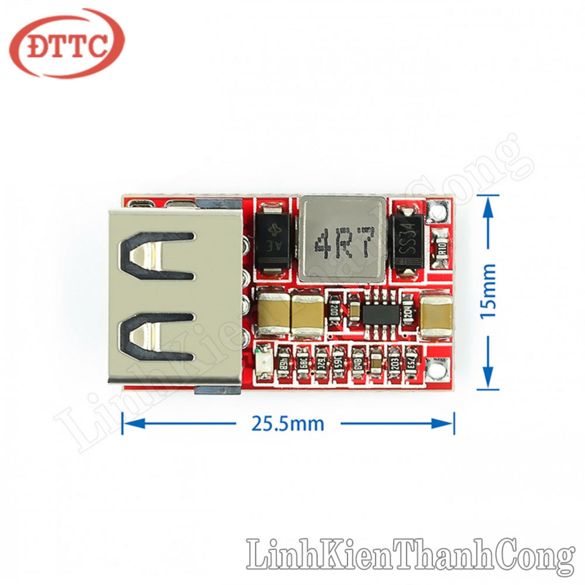 Mạch Buck Hạ Áp DC-DC 5V 3A (Tích Hợp Cổng USB)