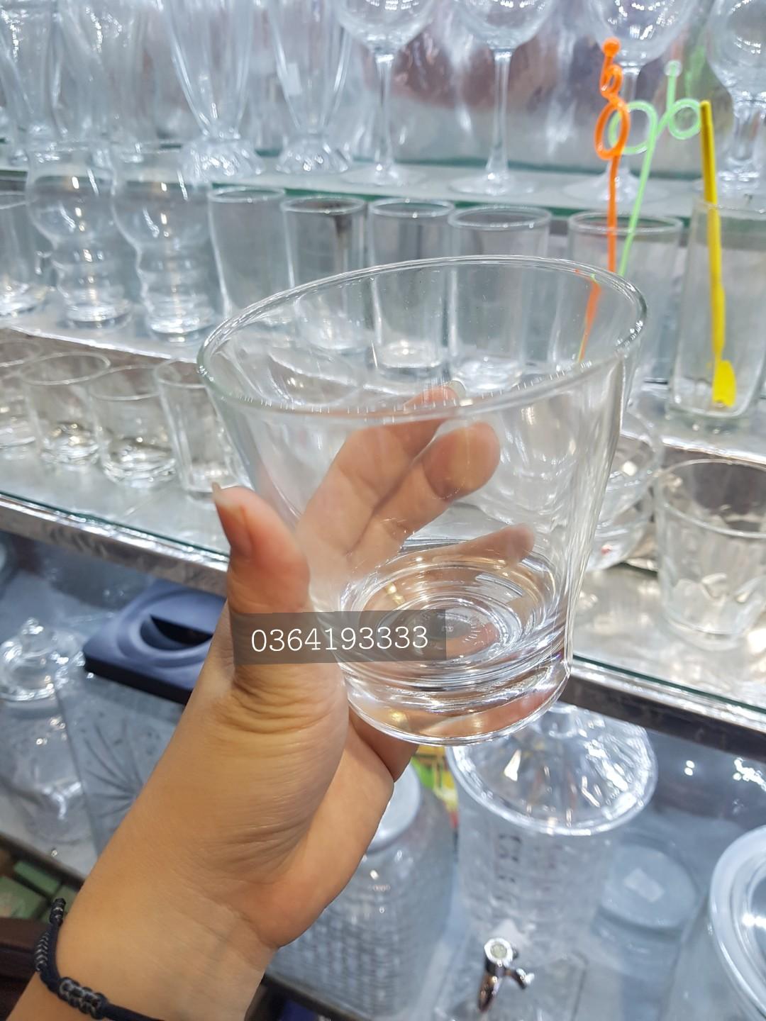 Cốc thủy tinh loe cafe cốt dừa Ocean Centra Rock B16112 345ml bộ 6 cái Ly thủy tinh cao cấp Glazz Home