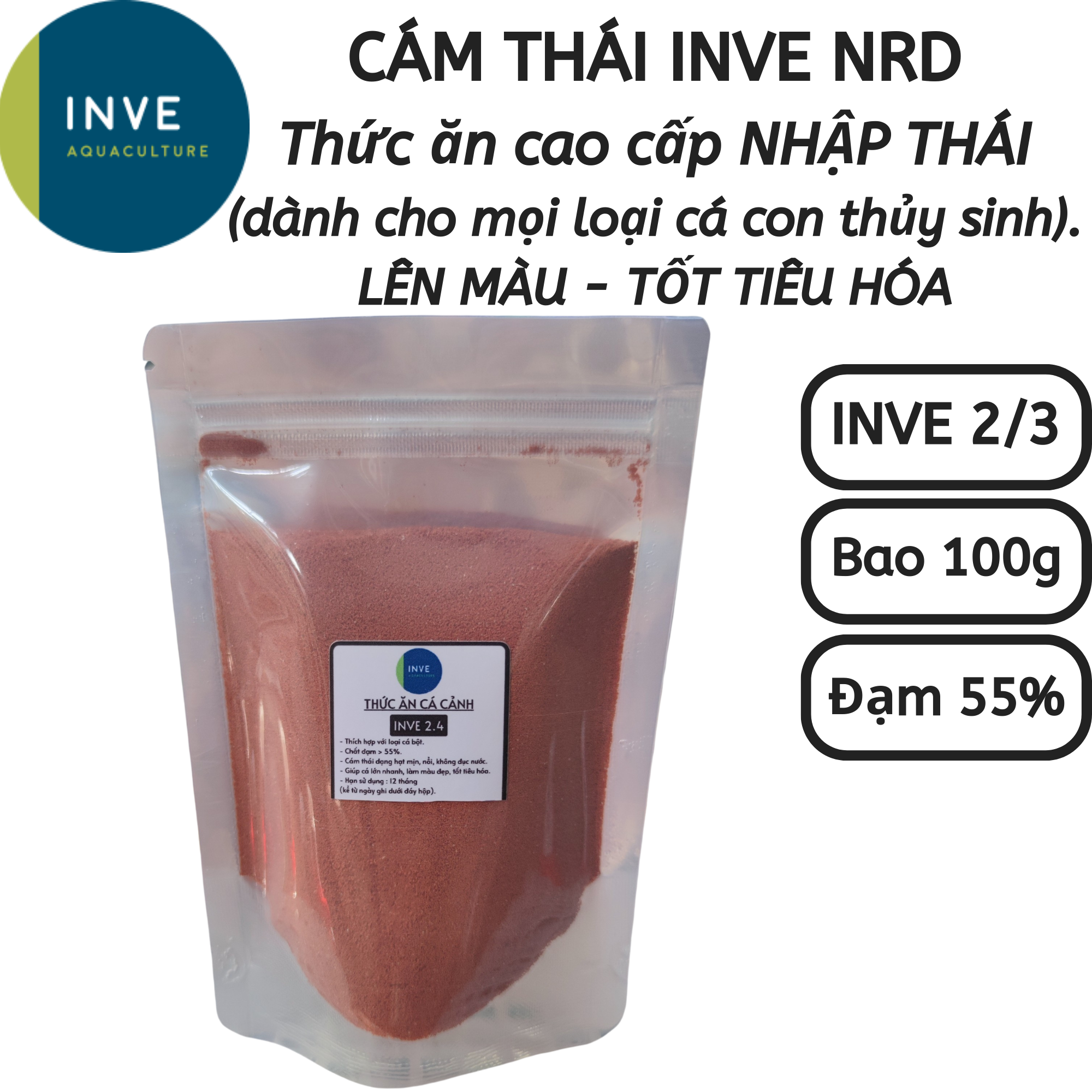 100g Thai Bran inve 2/3 2.3-fish feed for Guppy, 7-color, Betta fish | Hingaostore.